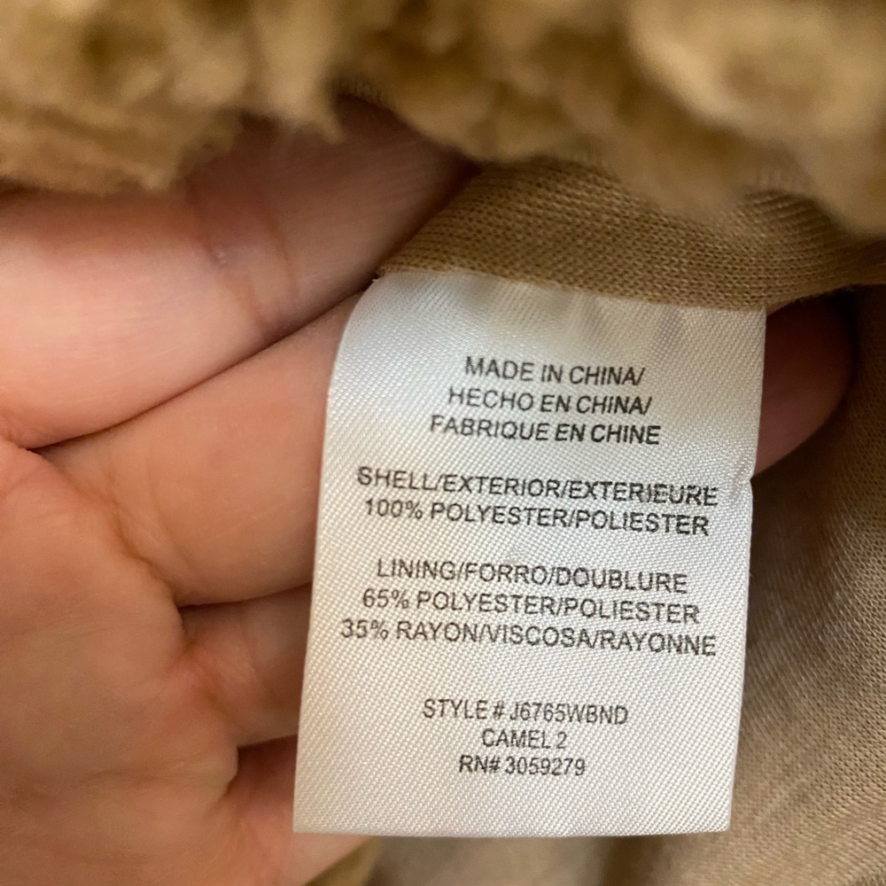 Thread and Supply Camel Crop Sherpa Teddy Jacket Size M - Picture 4 of 4